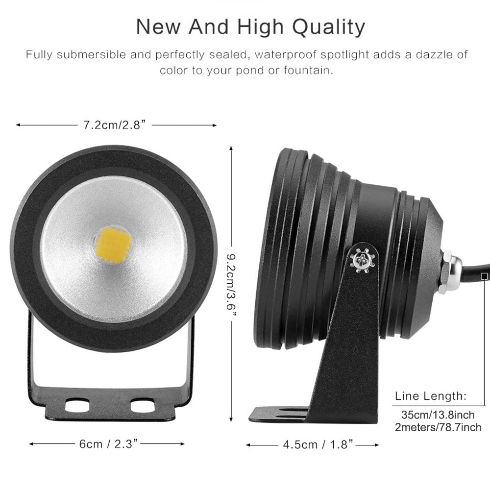 10W 12V Waterproof LED Underwater Flood Light for Garden and Patio view 6