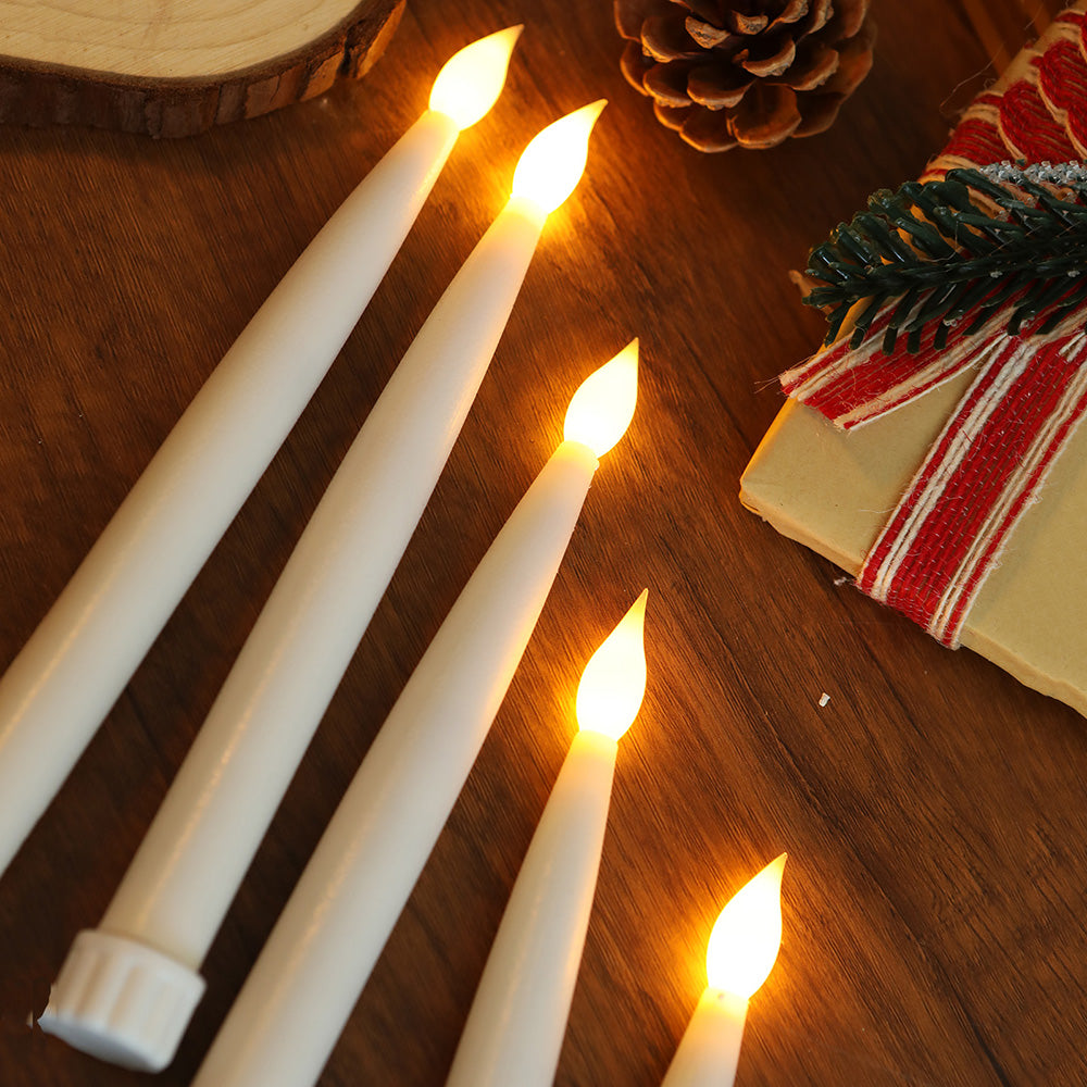 Flameless LED Taper Candles for Home Table Mantel and Party Decor view 6