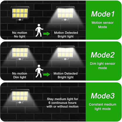 Outdoor LED Solar Motion Lights with Remote Control 160 Bright COB view 6