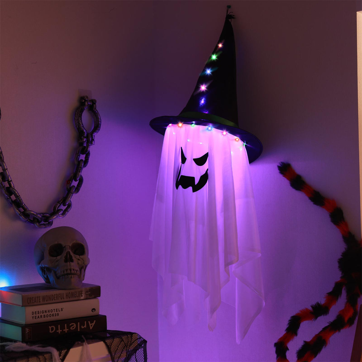 Halloween Decorations Outdoor Lighted Witch Hats for Holiday Decor view 7