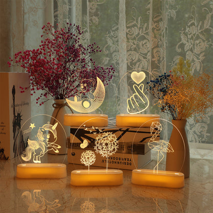 3D Illusion Night Lights Lamp for Bedroom Hallway and Bathroom view 6