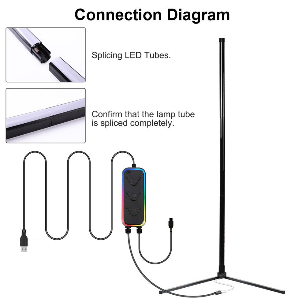Bluetooth LED Floor Lamp RGB for Living Room Bedroom and Game Room view 12