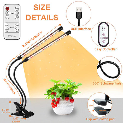 Full Spectrum LED Plant Lights with Timer Auto On Off for Seedlings view 6