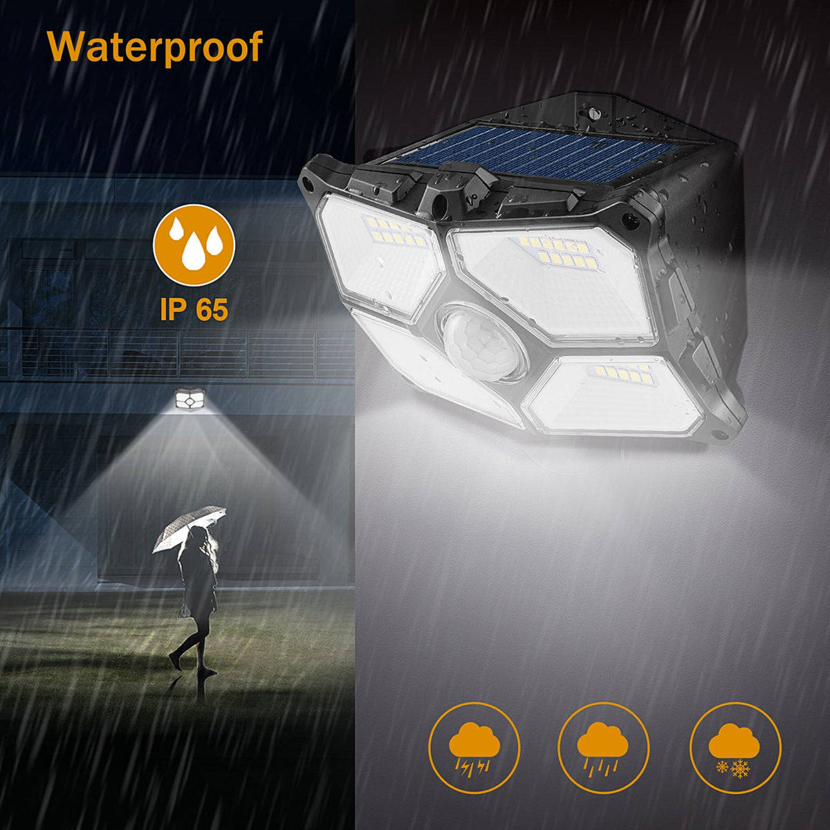 Solar Outdoor 40 LED Wireless Motion Sensor Lights for Garden Yard view 7