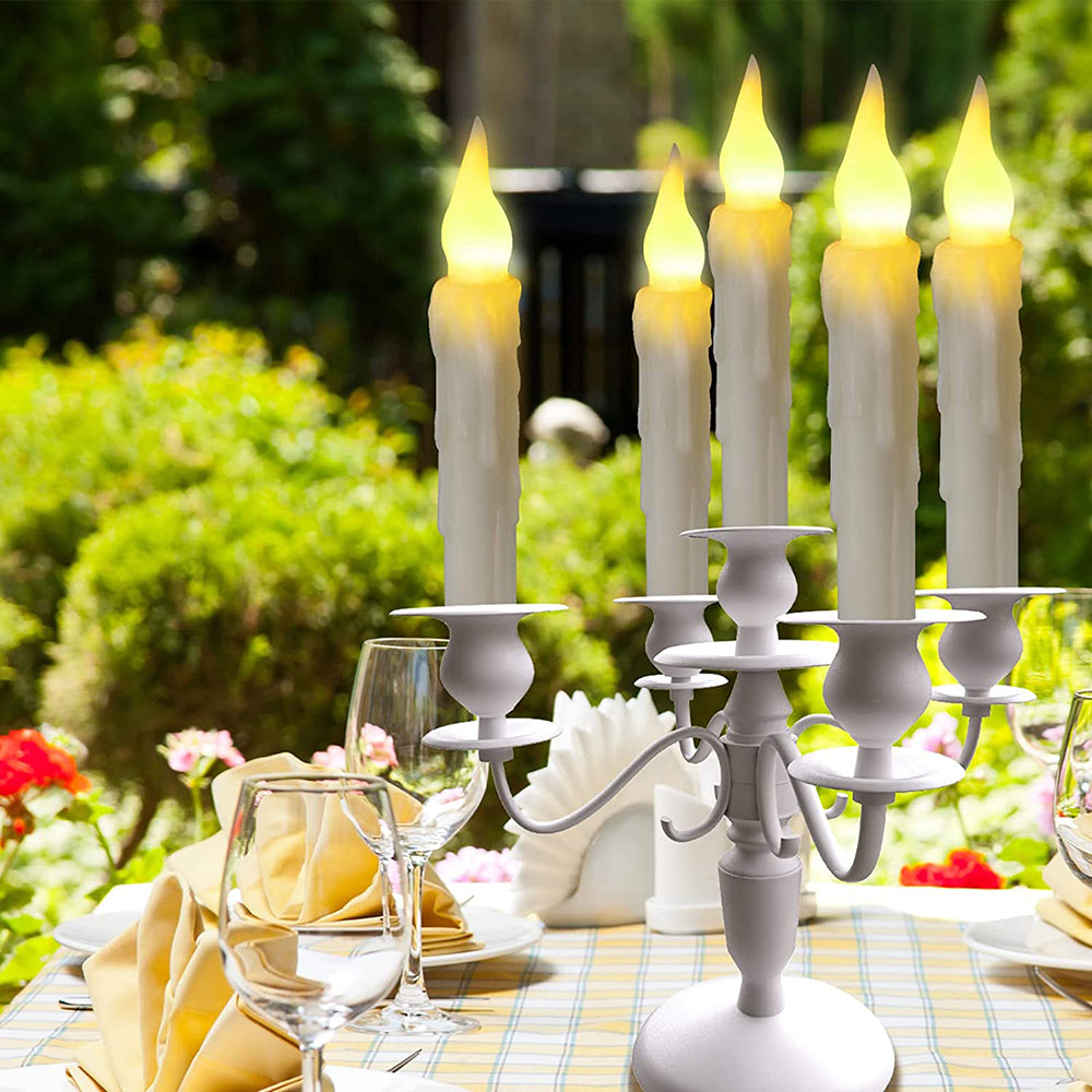 LED Flameless Taper Flickering Candles for Home Table and Party Decor view 7
