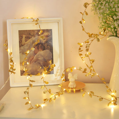 Golden Butterfly Golden Leaves Lights String 2M 6.5FT 20 LEDs view 9