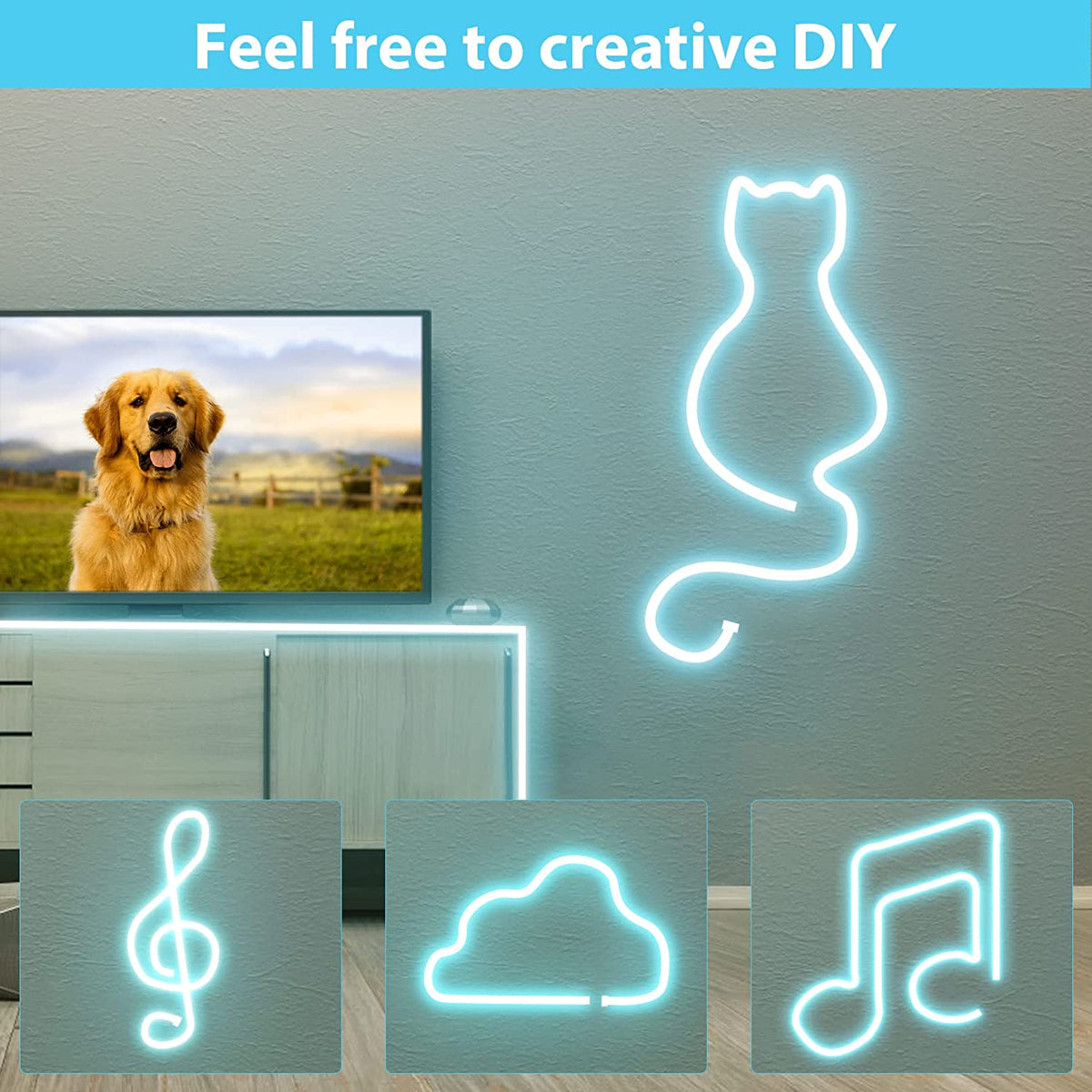 Waterproof Touch Switch Dimmable LED Neon Strip Light for Room Decor view 13