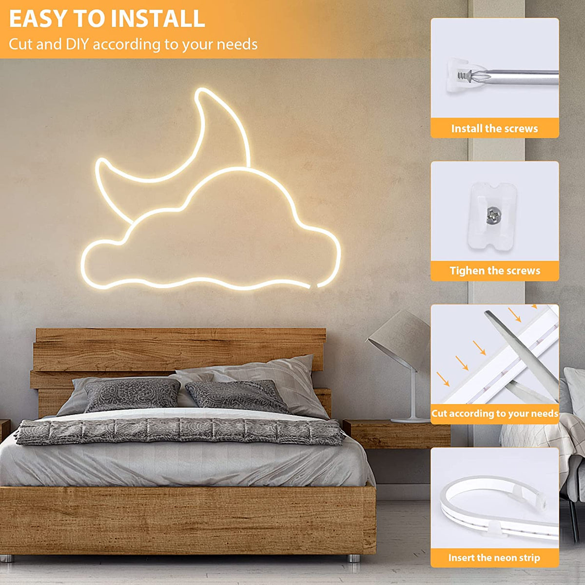 Waterproof Touch Switch Dimmable LED Neon Strip Light for Room Decor view 16
