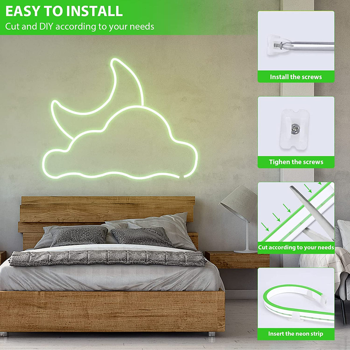 Waterproof Touch Switch Dimmable LED Neon Strip Light for Room Decor view 9