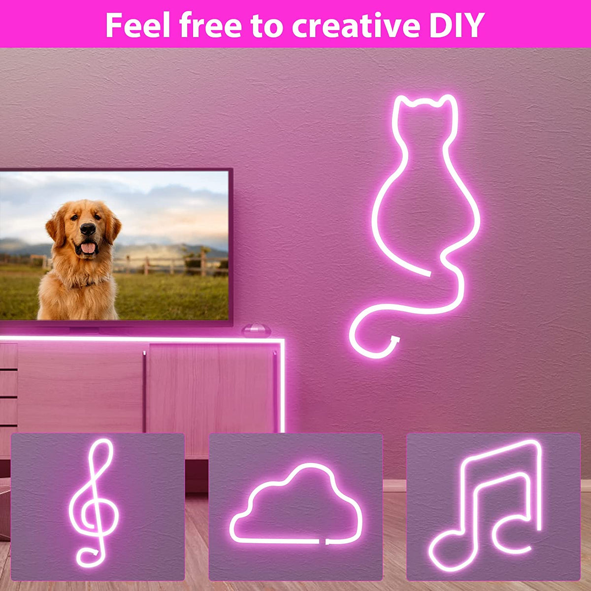 Waterproof Touch Switch Dimmable LED Neon Strip Light for Room Decor view 8