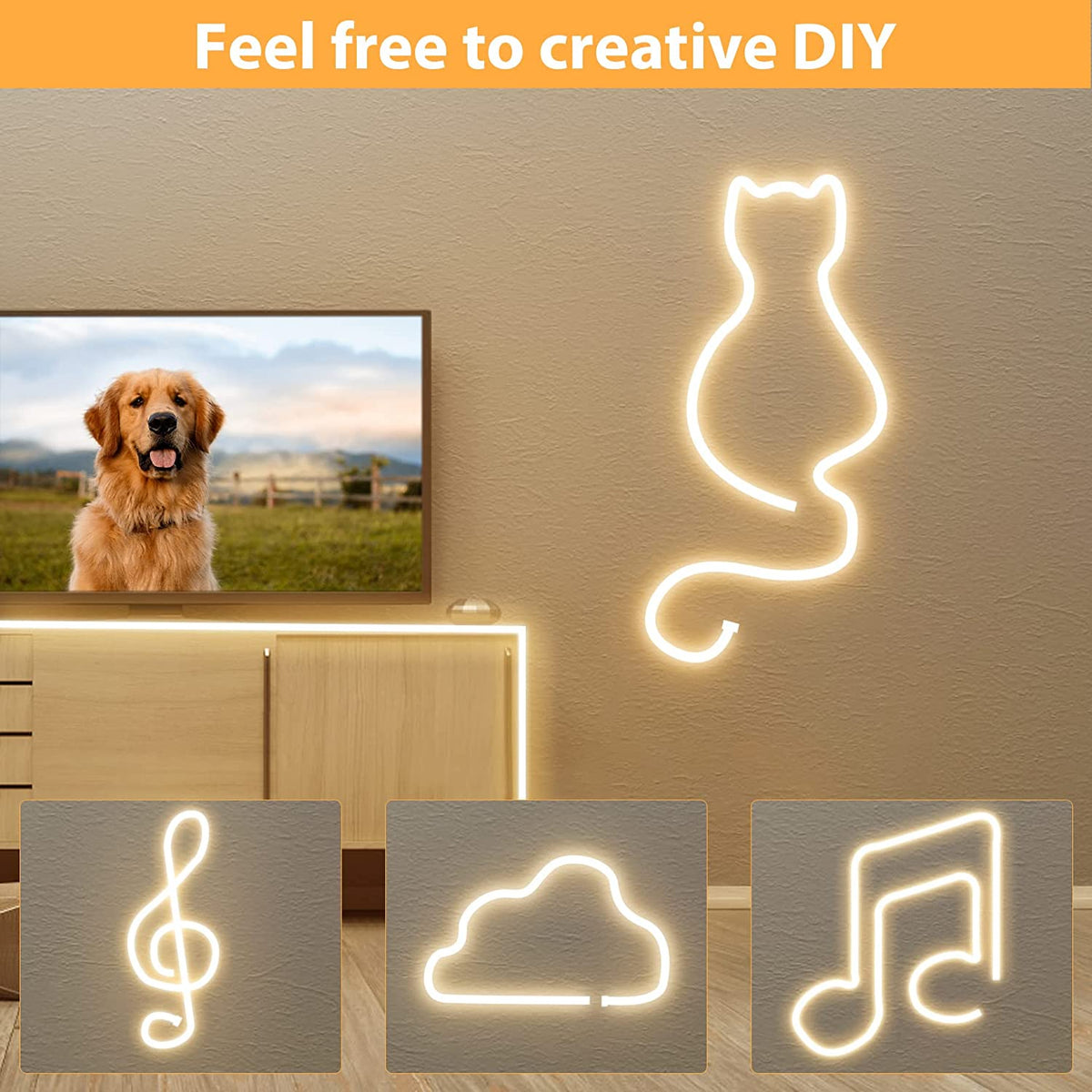 Waterproof Touch Switch Dimmable LED Neon Strip Light for Room Decor view 9