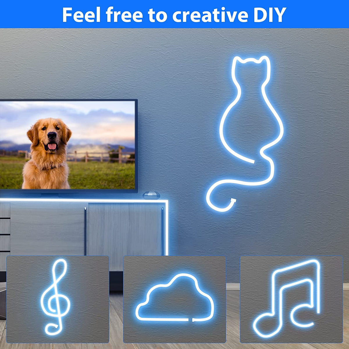 Waterproof Touch Switch Dimmable LED Neon Strip Light for Room Decor view 7