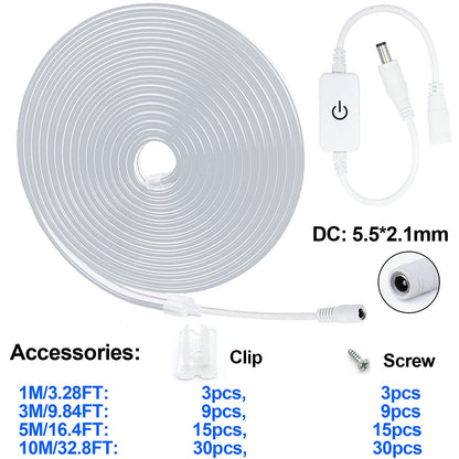 Waterproof Touch Switch Dimmable LED Neon Strip Light for Room Decor view 5