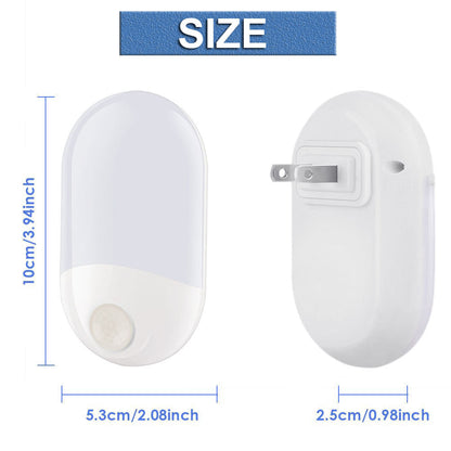 Wall Plug in PIR Motion Sensor LED Night Light Lamp for Bedroom view 7