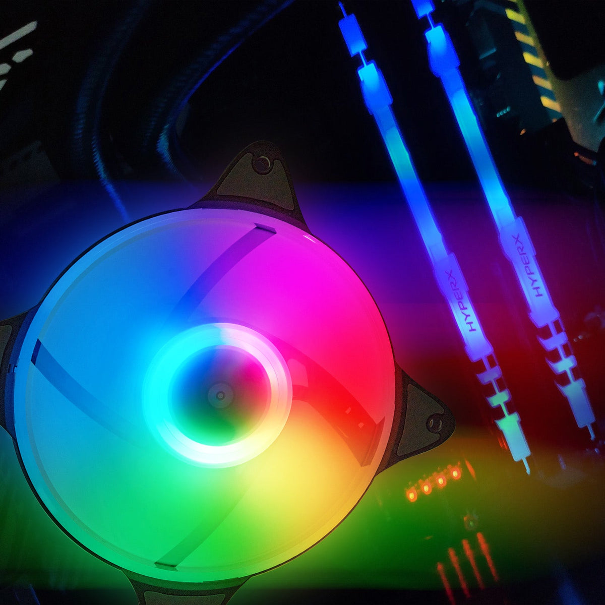RGB Dreamcolor LED Computer Cooling Fan for Gaming PC Case Cooling view 6