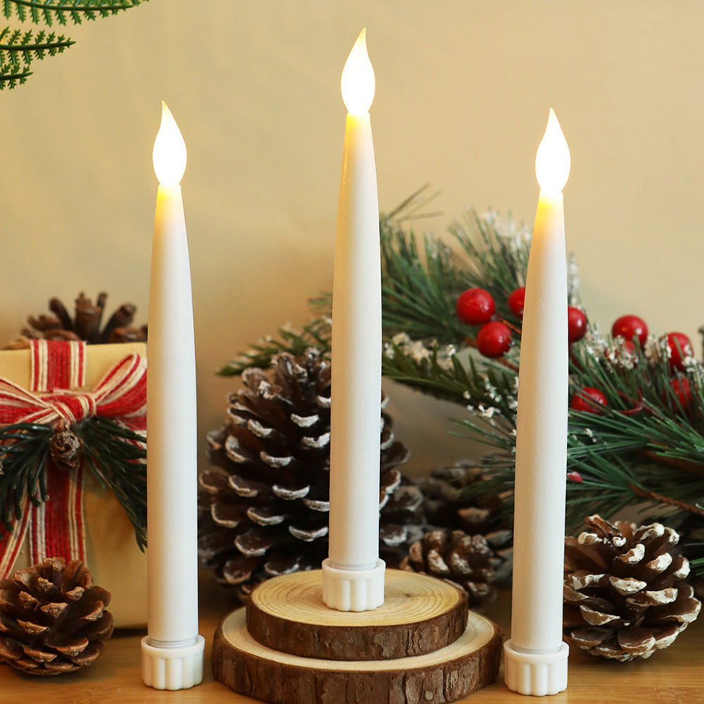 Flameless LED Taper Candles for Home Table Mantel and Party Decor view 7