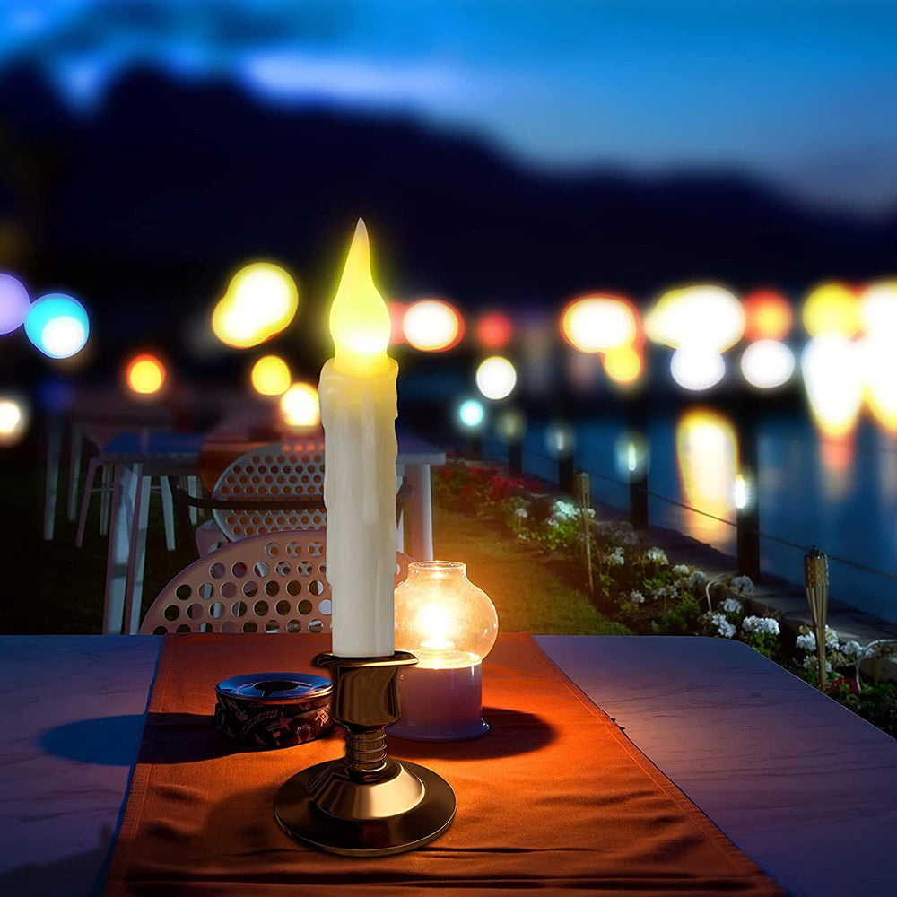 LED Flameless Taper Flickering Candles for Home Table and Party Decor view 8