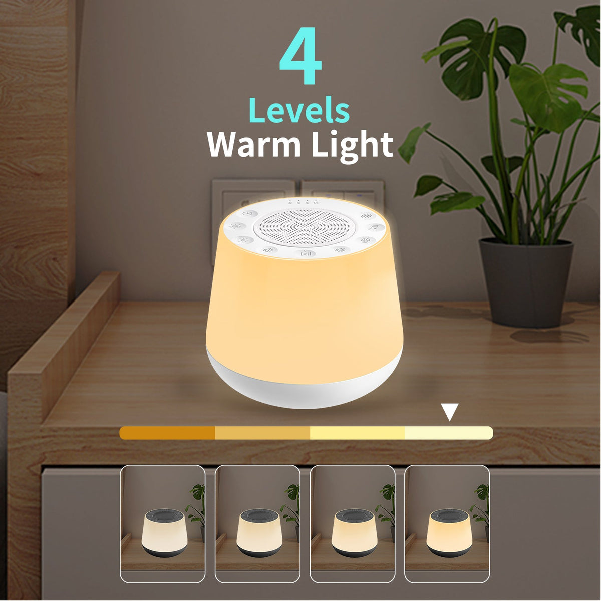 Multicolor Noise Machine with 32 Soothing Sounds Night Light view 6