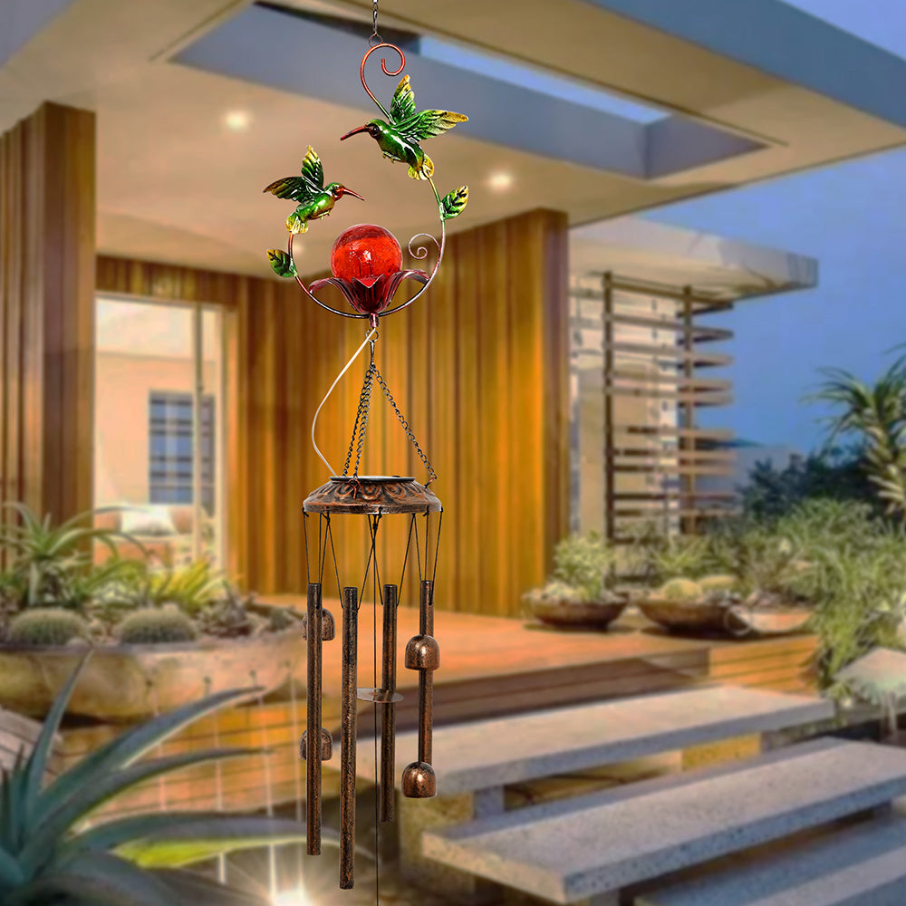 Solar Outdoor Wind Chimes Patio Lights for Garden Porch and Yard view 4