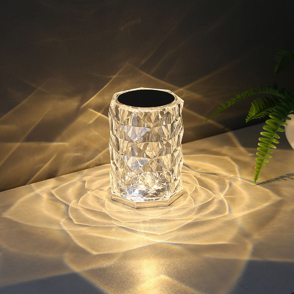 LED Rose Crystal Table Lamp for Bedroom Nightstand and Desk Decor view 7