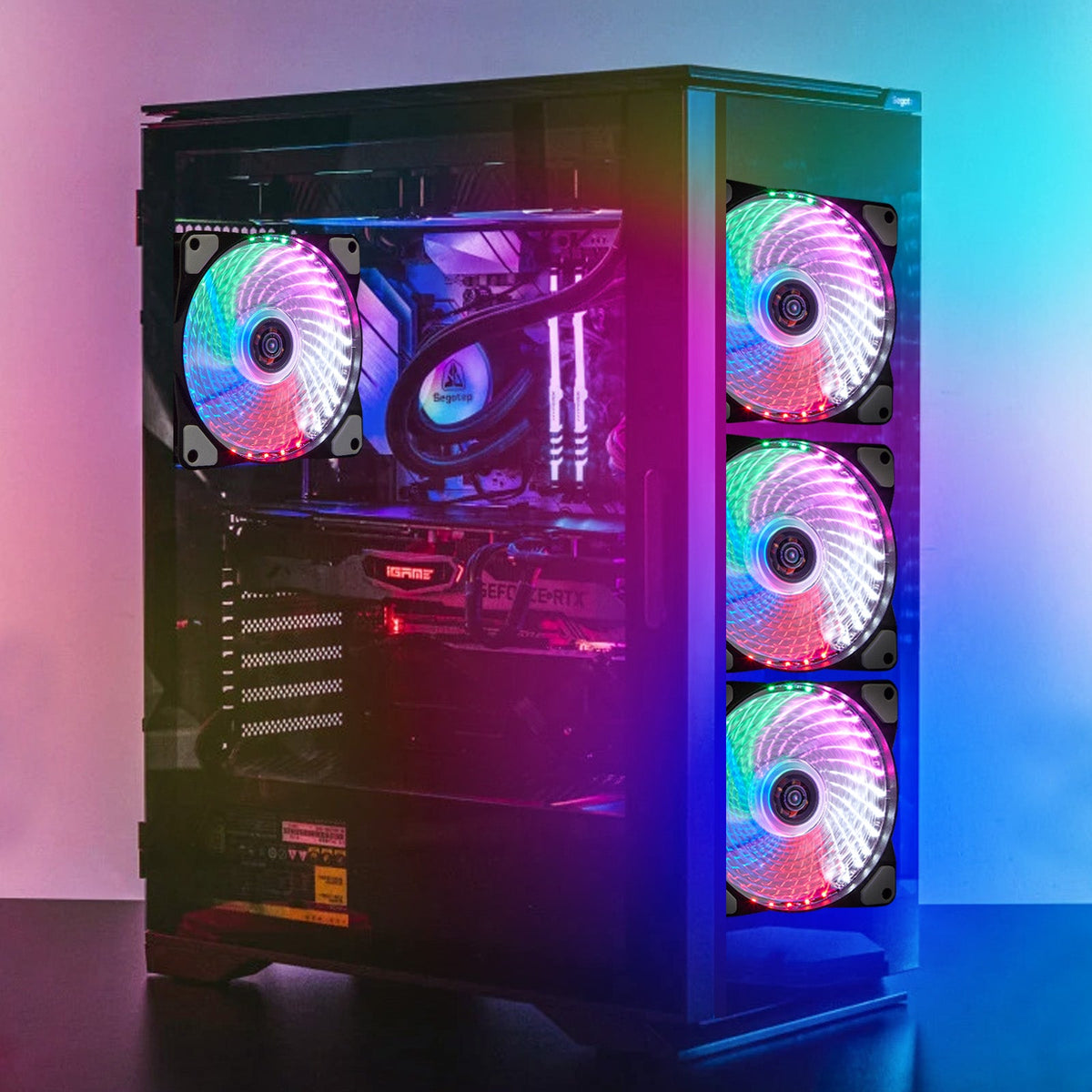 LED Computer Cooling Fan for Gaming PC Case Cooling and Lighting view 7