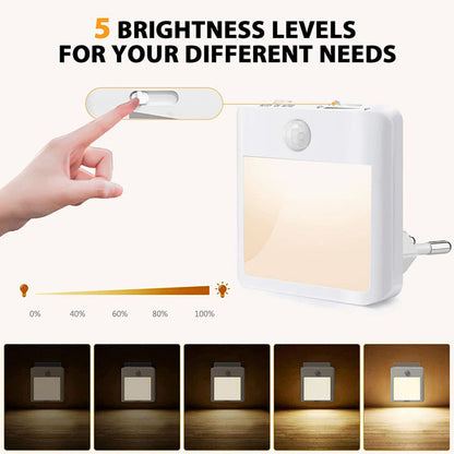 Plug in LED Motion Sensor Night Lights Lamp for Bedroom and Hallway view 7