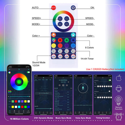 Bluetooth LED Floor Lamp RGB for Living Room Bedroom and Game Room view 13