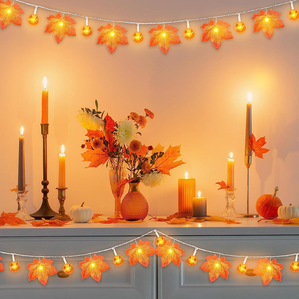 Fall Garland String Lights for Bedroom Party and Wedding Decor view 6