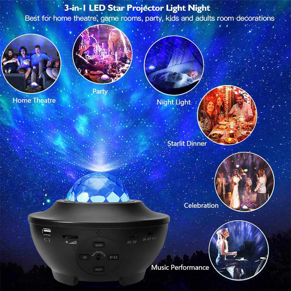 WiFi Smart LED Galaxy Projector Light Lamp for Bedroom Ceiling view 7