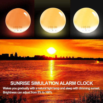 Sunrise Alarm Clock Wake up Light for Bedroom and Nightstand view 8