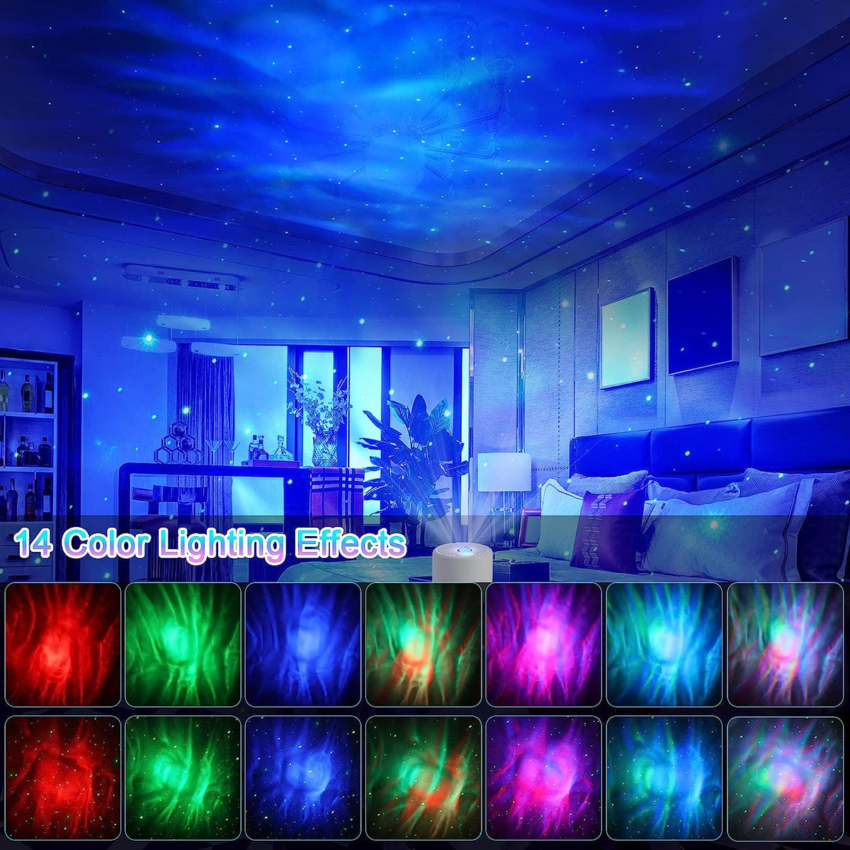 LED Star Projector RGB Fullcolor Aurora Lamp for Bedroom Ceiling view 7