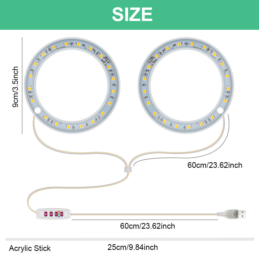 Full Spectrum USB LED Plant Grow Light Pink for Indoor Plants view 4