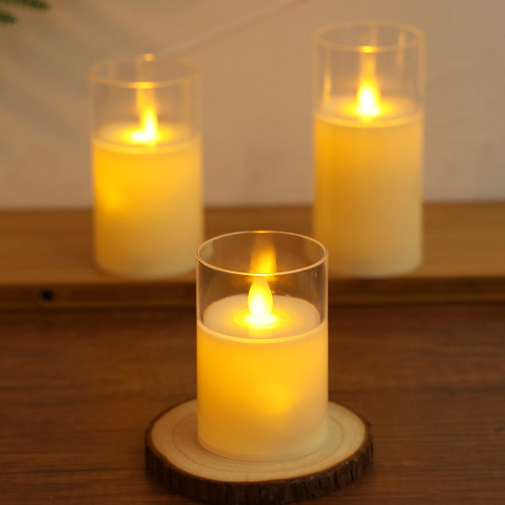 LED Flameless Pillar Votive Candles for Home Table and Party Decor view 3