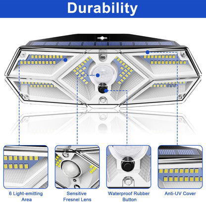 Outdoor LED Solar Motion Sensor Wall Lights for Garden Yard and Patio view 6