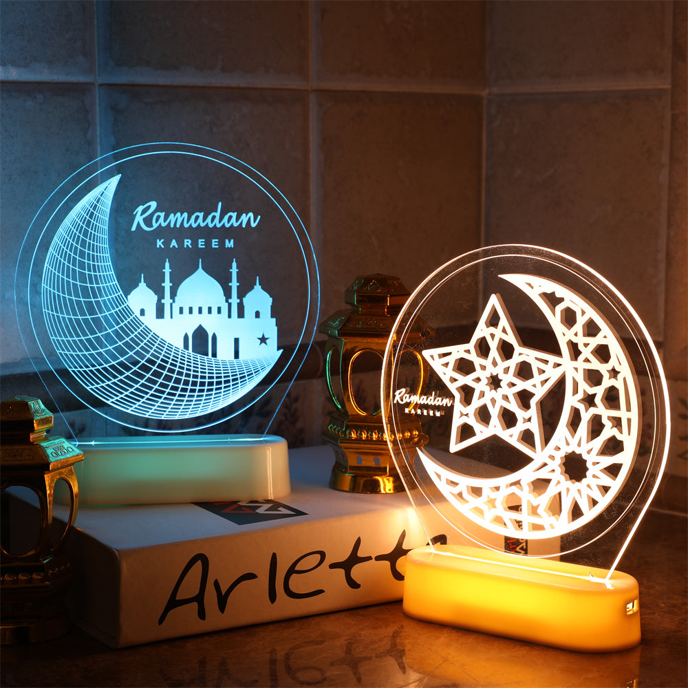 Mosque Light Ramadan Lantern Eid Mubarak Decoration Night Light view 14