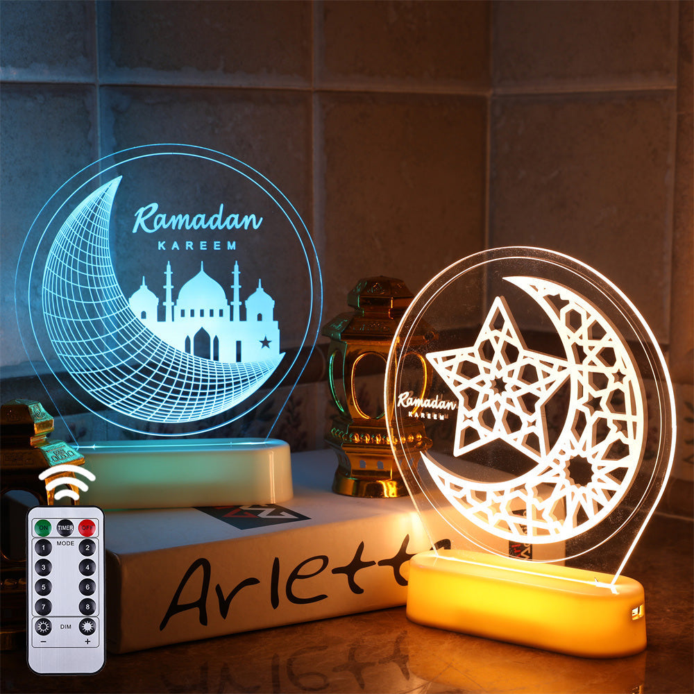 Mosque Light Ramadan Lantern Eid Mubarak Decoration Night Light