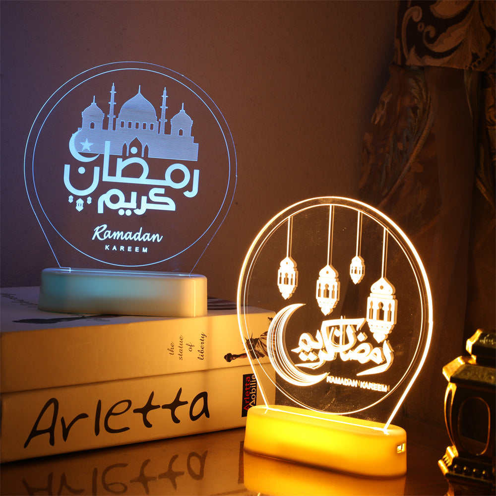 Mosque Light Ramadan Lantern Eid Mubarak Decoration Night Light view 5