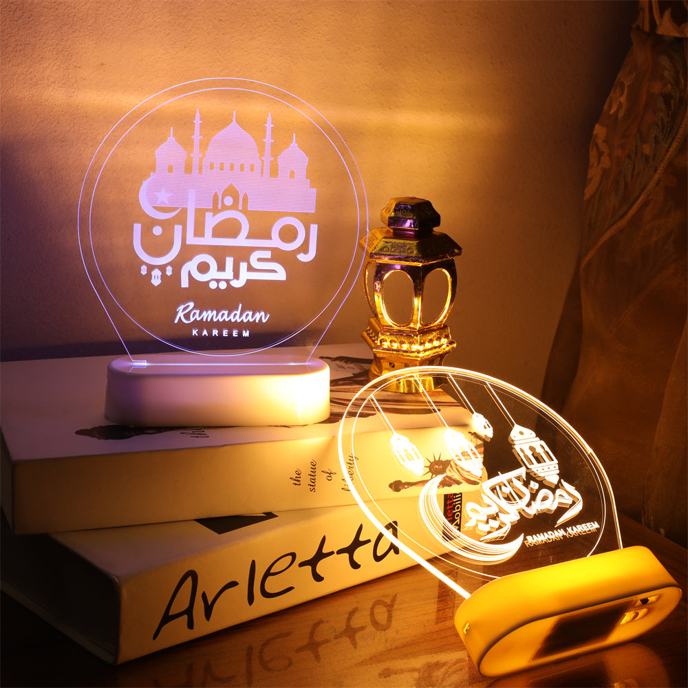 Mosque Light Ramadan Lantern Eid Mubarak Decoration Night Light view 6