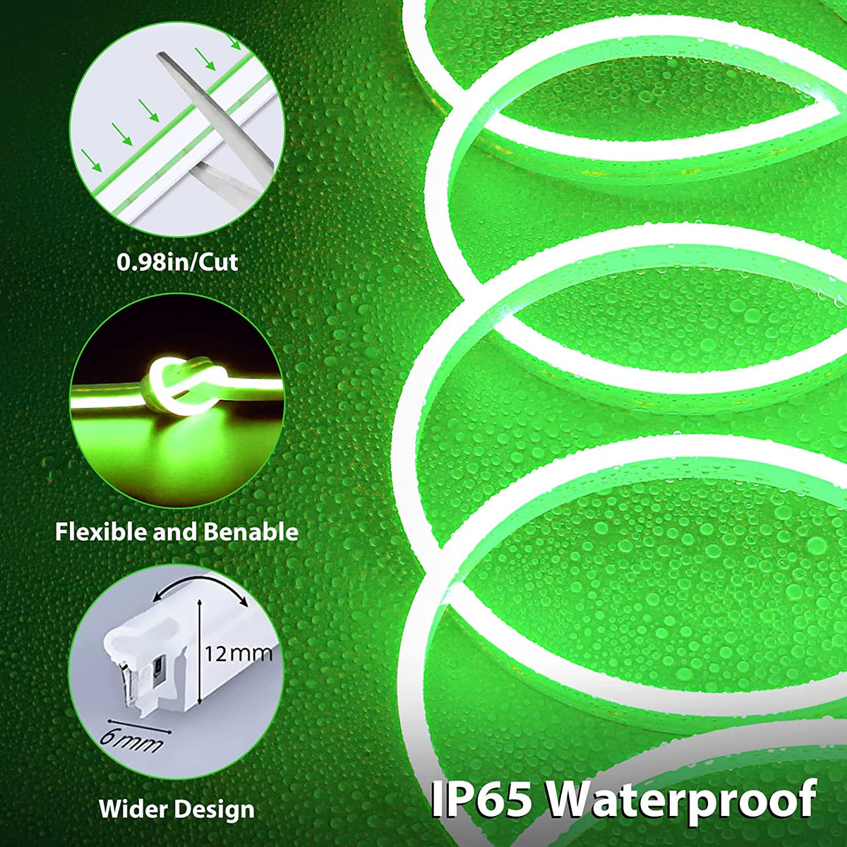 Waterproof Touch Switch Dimmable LED Neon Strip Light for Room Decor view 11