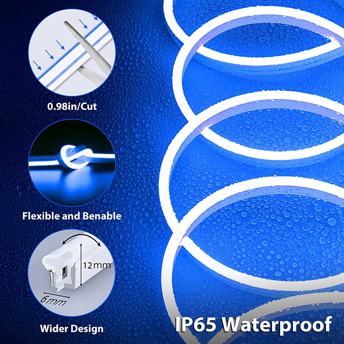 Waterproof Touch Switch Dimmable LED Neon Strip Light for Room Decor view 11