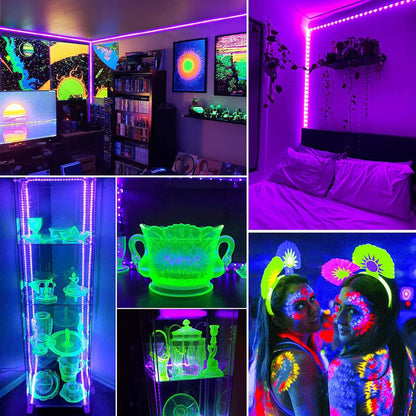 2.5M LED UV Black Strip Light for Parties Posters and Room Decor view 12