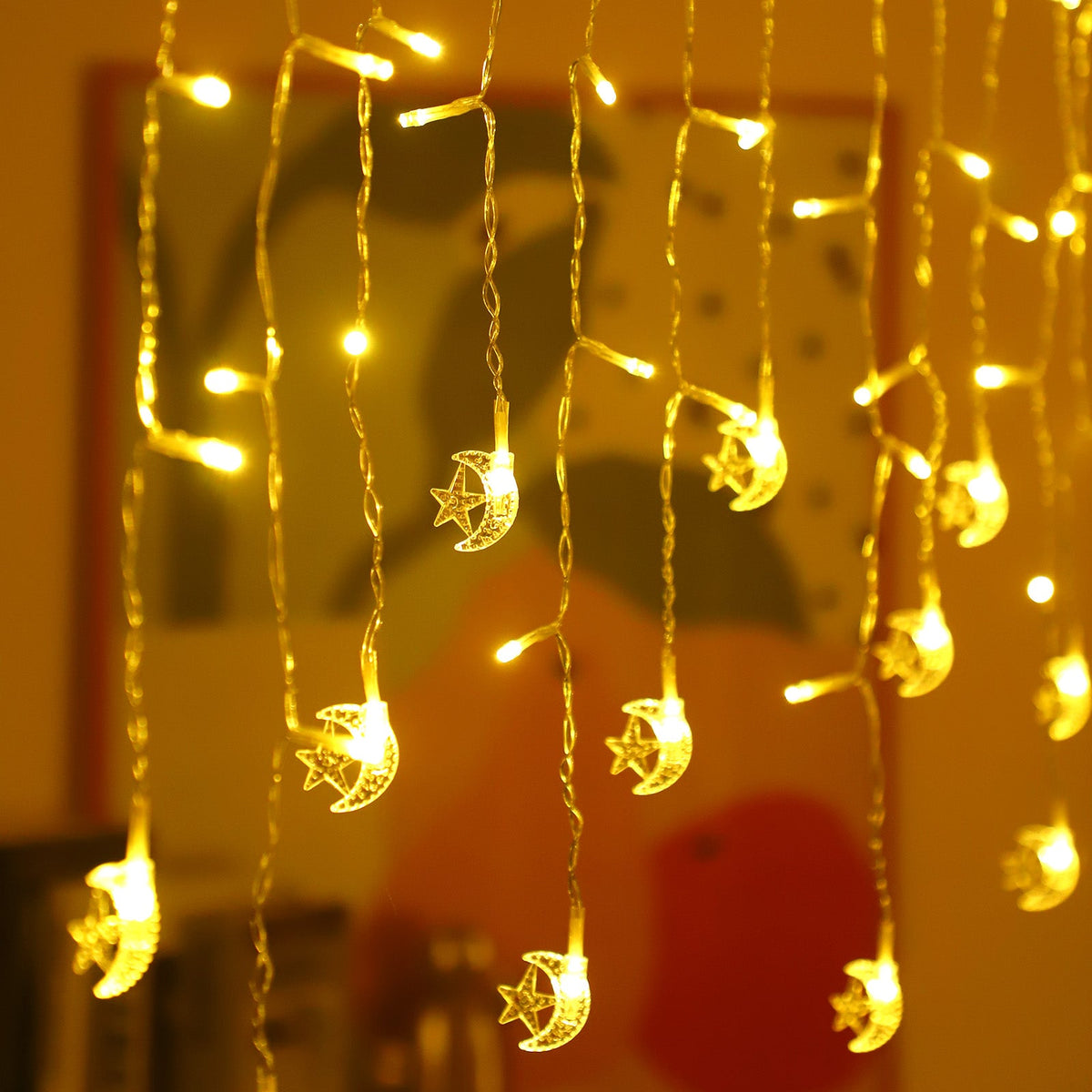 LED Curtain Icicle String Light 3M 96LEDs for Window and Party Decor view 9