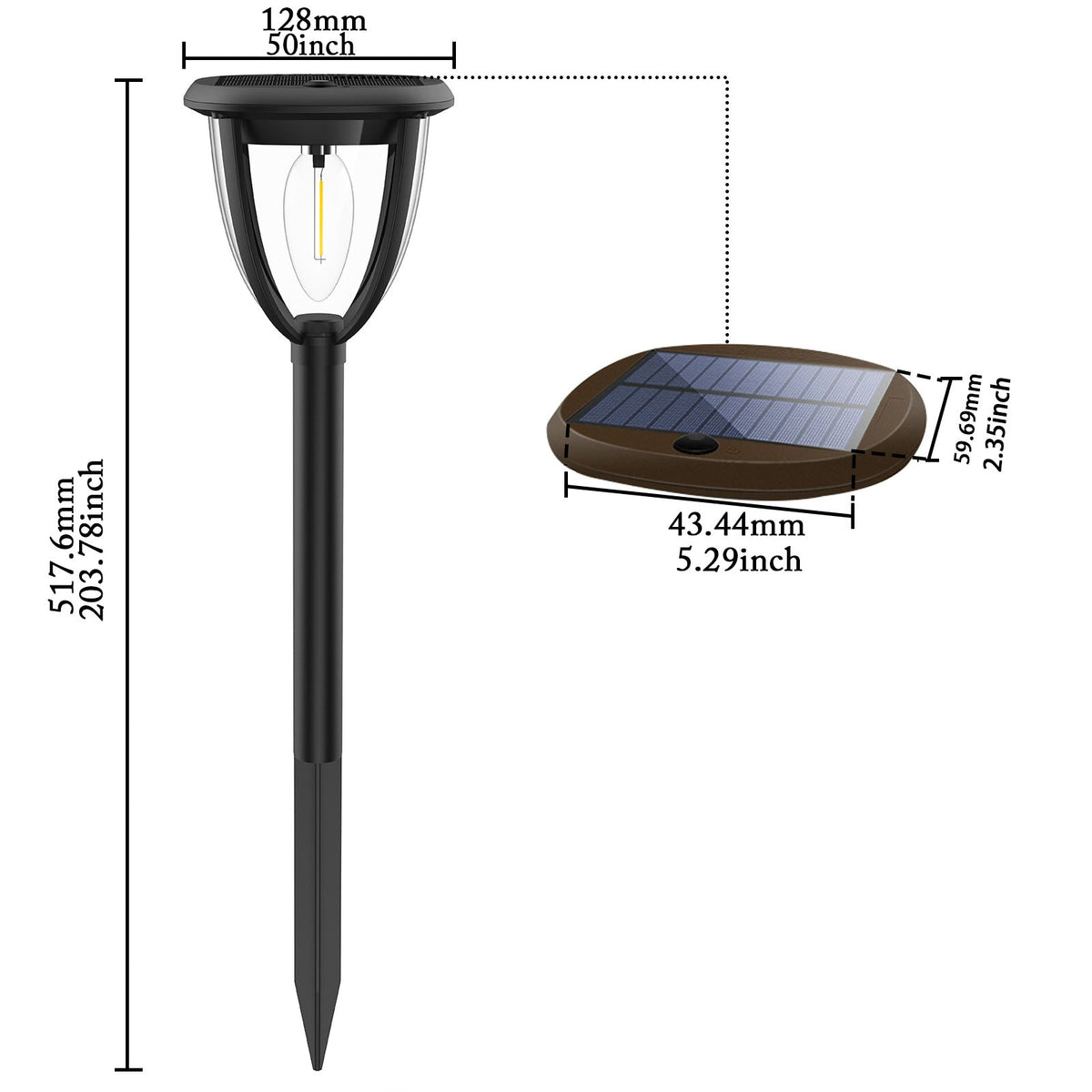 3 in 1 Solar Post Light Photocell Wall Lights for Garden and Patio view 12