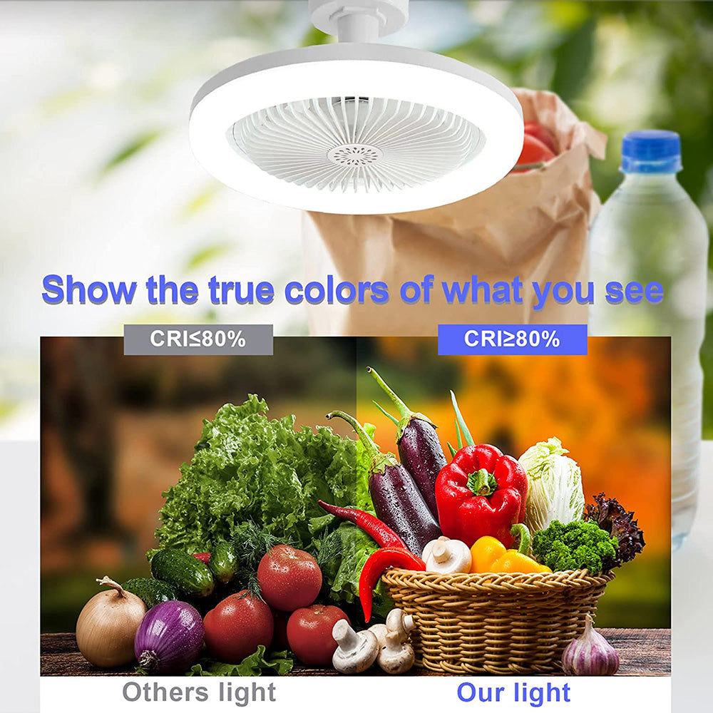 Enclosed Mini Ceiling Fan with Light for Bedroom Kitchen and Hallway view 7