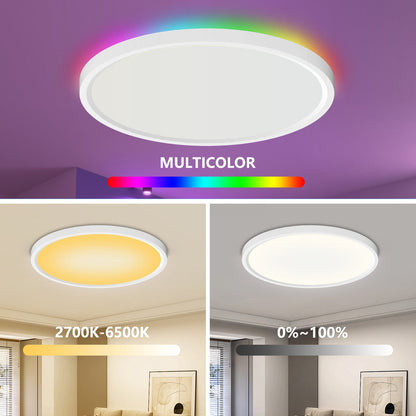 WiFi and Bluetooth Smart LED Ceiling Light Flush Mount for Bedroom view 9