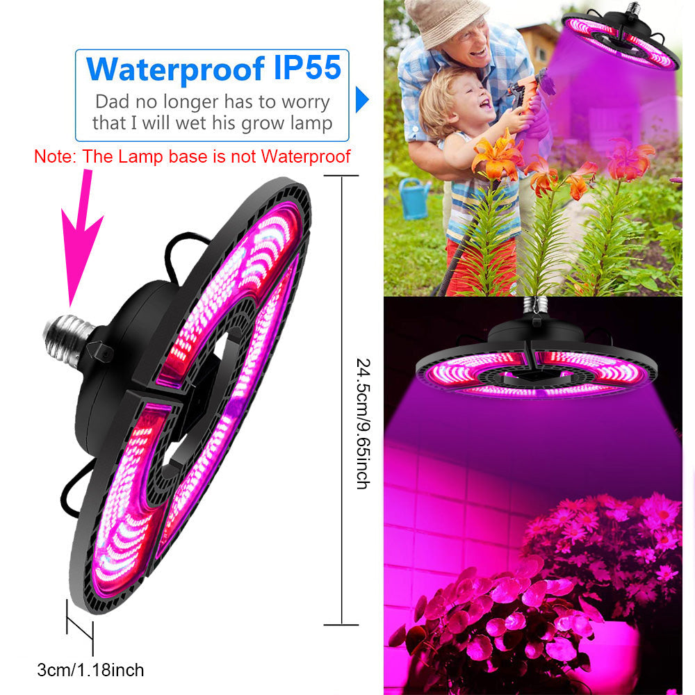 Foldable UFO Shape LED Plant Light Bulb 288 to 504LEDs E26 E27 view 8