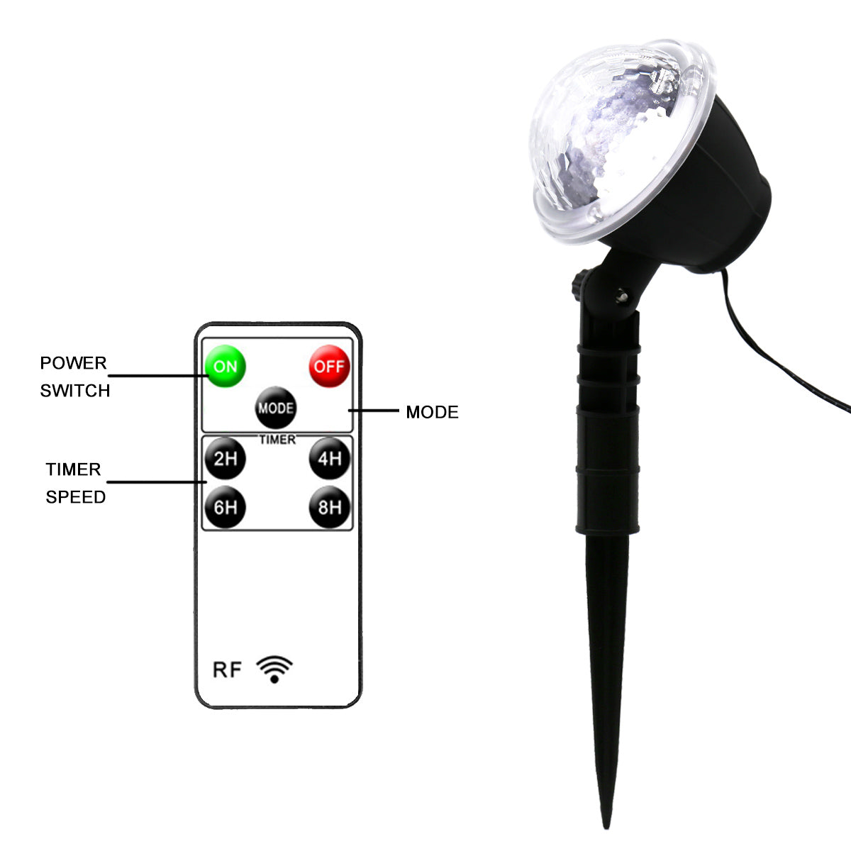 Waterproof Projector Lights with RF Remote Control Moving Patterns view 6