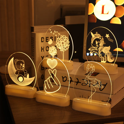 3D Illusion Night Lights Lamp for Bedroom Hallway and Bathroom view 8