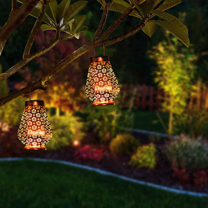 Solar Garden Lanterns Outdoor Hanging Lights for Patio Decor view 8