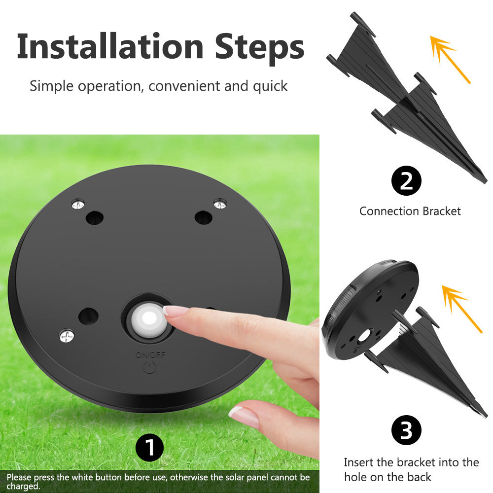 Outdoor Solar Garden 10 LED Disk Lights for Lawn Yard and Patio view 8